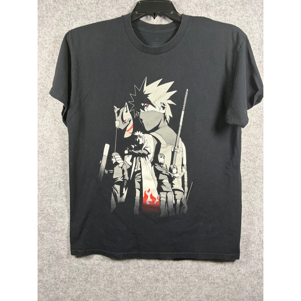 Naruto Shippuden Kakashi Hatake Anbu Black Ops Graphic T-Shirt Black Large